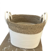 <b>Cotton rope + seagrass straw baskets</b>